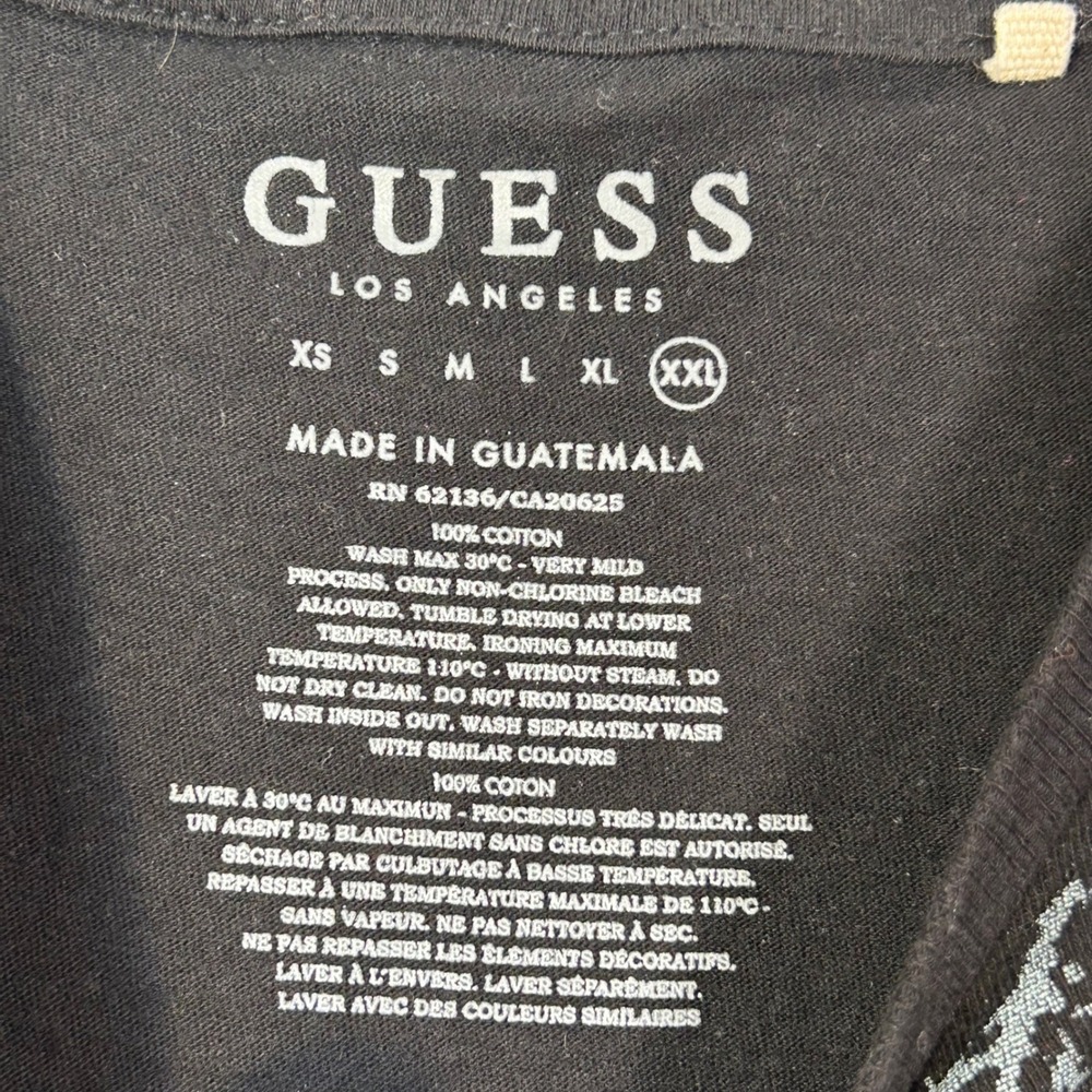 Guess Los Angeles Black Panther Graphic T‎ Shirt Studded Logo XXL Mens Black Tee - Picture 4 of 7
